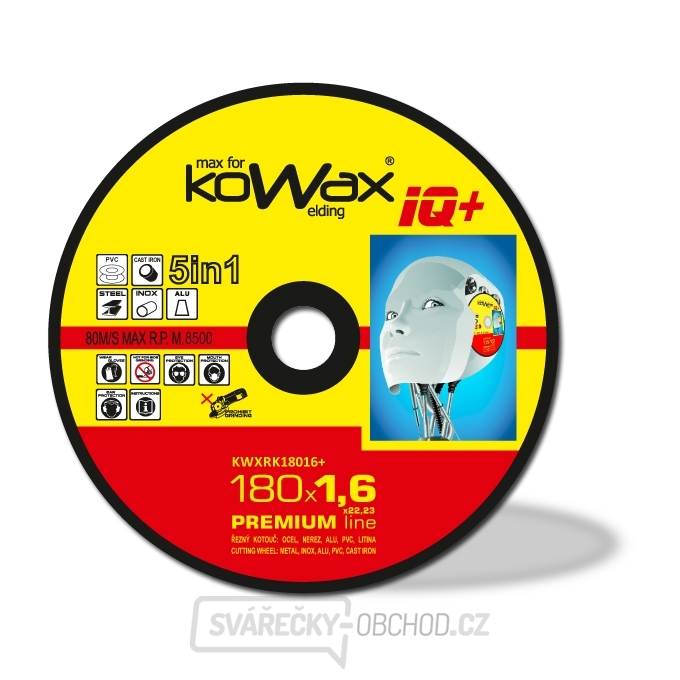 Trennscheibe KOWAX 180x1,6x22,2 mm 
