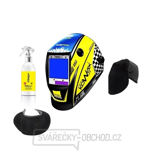 HAUBE SELBSTBESCHLAGEND KOWAX KWX820ARC RALLY EDITION KOSTENLOS HAUBENREINIGER NACKENSCHUTZ KOPFSCHUTZ