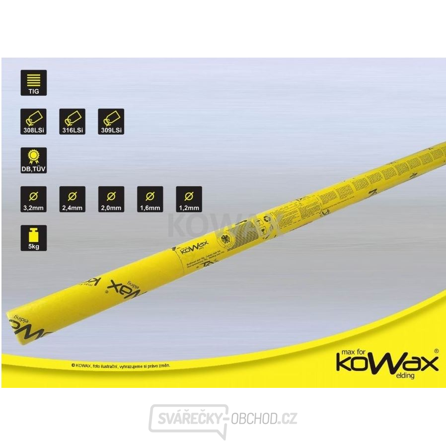 308LSi WIG 2,4mm 5kg Schweißdraht Kowax - 1Ks