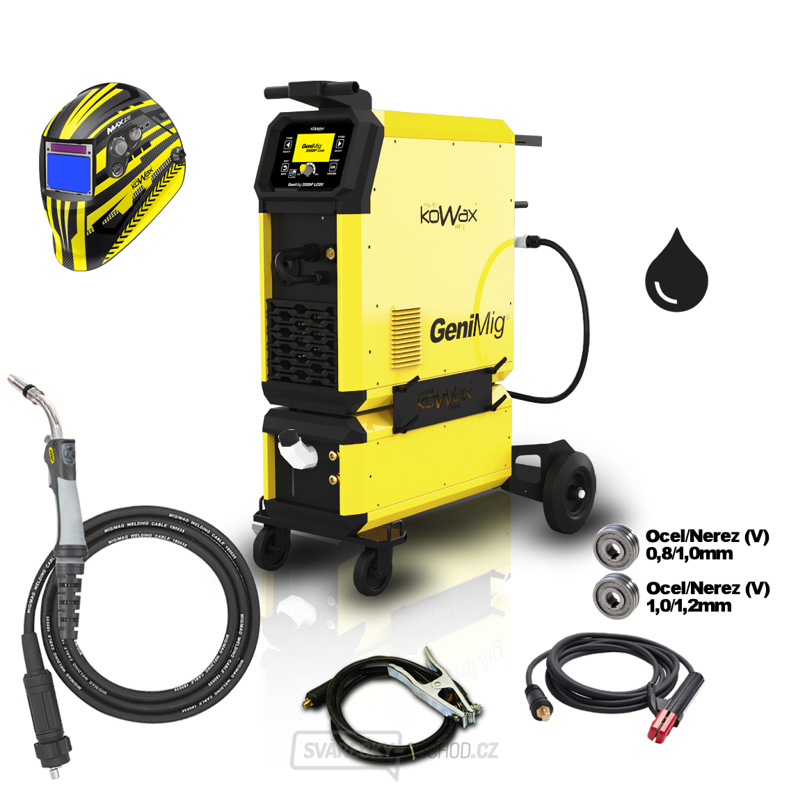 KOWAX GeniMig®355DP LCD5 Wassergekühlter Schweißhelme Brenner