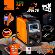 PANTERMAX MMA200LCD Pro-Set – MMA/WIG-Inverter mit LCD, Helm, 2,5 kg Elektroden & Zubehörkoffer náhled