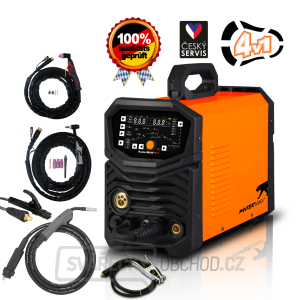 PANTERMAX PanterWeld®4v1 200 MULTIFUNKTIONAL Inverter MIG/TIG/MMA/PLASMA Schweißgerät Kabel Brenner Elektrode Rot. V gallery main image