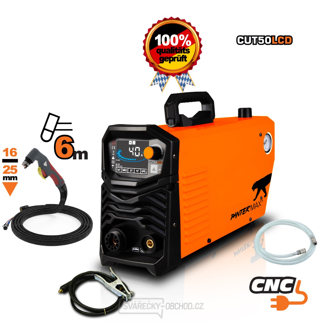 PANTERMAX CUT50LCD® Hand-Inverter-Plasmaschneider + Zubehör