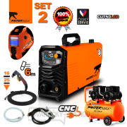 PANTERMAX CUT50LCD® Hand-Inverter-Plasmaschneider Set3 + Kompressor + Zubehör Vorschau