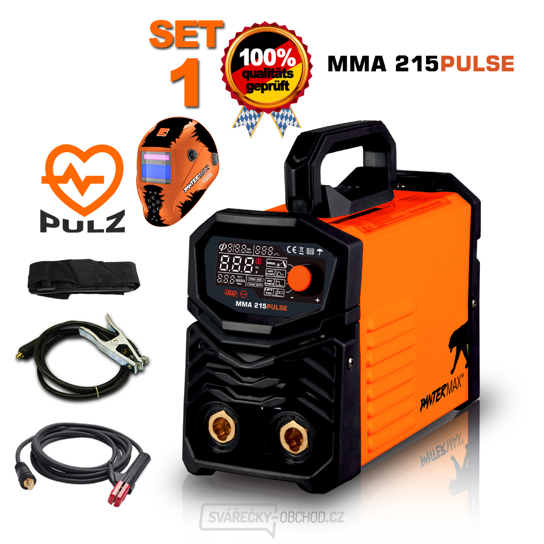 PANTERMAX MMA215 Pulse SET 1 – Profi-MMA/WIG-Inverter mit Impulsfunktion